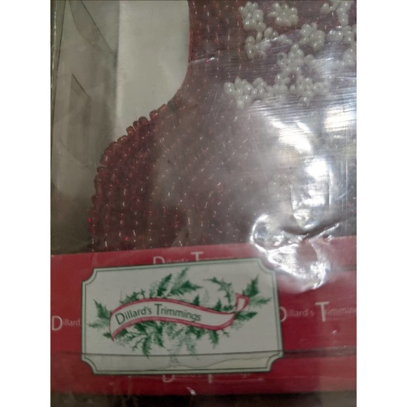 Dillards new set of 4 flatware holders Christmas stockings bead beaded party - Picture 4 of 4
